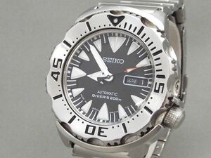 1円〜!! SEIKO/セイコー DIVER’S 200m/ダイバーズ ブラックモンスター デイデイト 自動巻き メンズ腕時計 4R36-01J0 【W36y1】