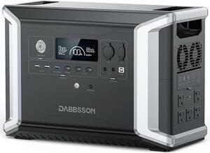 Dabbsson ポータブル電源 大容量 2300Wh EV用半固体リン酸鉄リチウムイオンバッテリー 15年使用寿命 安全性の向上と長寿命化 2時間フル充電