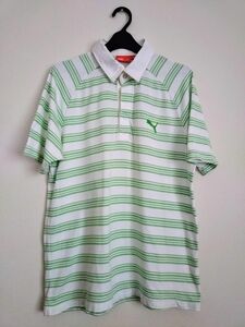 PUMA ポロシャツ　ゴルフシャツ 半袖シャツ ボーダー