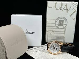 【希少・美品・18K最安値】ジャガー・ルクルト　JAEGER LECOULTRE K18PG 142.2.92 マスタージオグラフィーク　特別仕様　SERIE SPECIALE