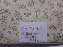 はぎれ！在庫処分！ Mrs.March's Collection/花柄/クリーム地/204cm/LECIEN_画像5