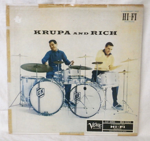 LP USオリジナル盤 MONO GENE KRUPA and BUDDY RICH Clef MG V-8069 black Dg