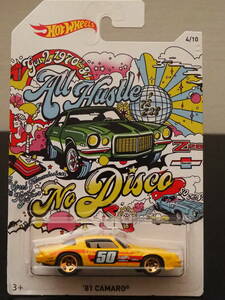 HOT WHeeLs 81 CAMARO 黄 シボレー カマロ ミニカー ART WORK パッケージ マッスルカー MUSCLE CAR Edelbrock ホットウィール