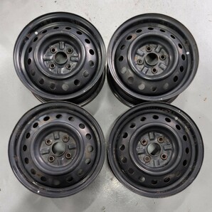 トヨタ ファンカーゴ NCP21 純正 スチールホイール 鉄ホイール 14x5.5J PCD100 4穴 ハブ径54mm 14インチ NCP20 4H GE 55KD 240124-2の画像1