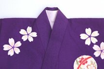 nagoya■お子様の成長を祝う☆可愛い着物【女の子 初着・産着】 正絹 中古 素材用 y2033nr_画像4