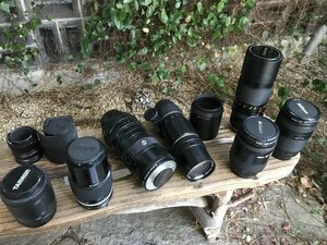 ★　9　【ジャンク扱い　未確認】　レンズ　カメラ　まとめて　TAMRON　NIKON　tokina　TAKUMAR　NIKKOR　kenko　アンティーク　vintage