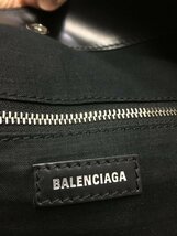 ◆国内正規 Balenciaga バレンシアガ 保証書付 キャンバス　レザー　トート バッグ TOTE BAG 374767 収納袋完備 黒_画像8