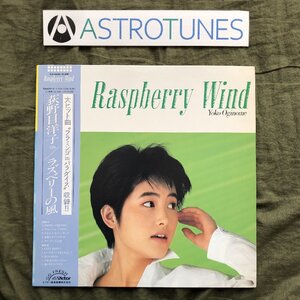 美盤 良ジャケ 1986年 荻野目洋子 Yoko Oginome LPレコード ラズベリーの風 Raspberry Wind 帯付 アイドル フラミンゴ in パラダイス