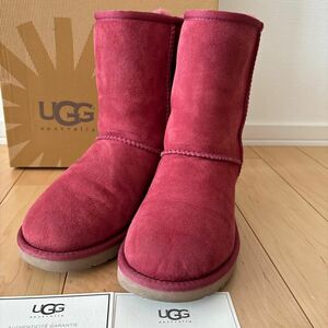 UGG アグ ムートンブーツ ブーツ ムートン オーストラリア　サイズ7 24cm サングリア　希少色 ショート