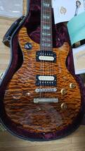 【要リペア】Gibson Custom Shop/Tak Matsumoto DC Quilt Brown Burst 2nd松本孝弘 B'zギブソン カスタムショップ ハードケース付属品付き_画像2