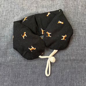 ワンちゃん柄 耳までアイマスク アイピロー 入眠 目と耳を温める 玄米よもぎ ホット ドライアイ 洗濯可カバー付 眼精疲労