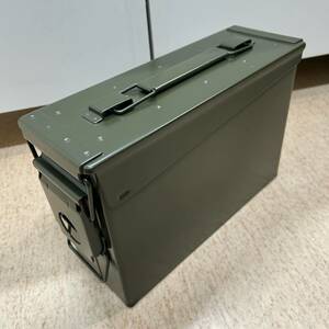 [ほぼ未使用] アモ缶 アンモボックス 弾薬箱 AMMO box キャリバー can 弾薬ケース