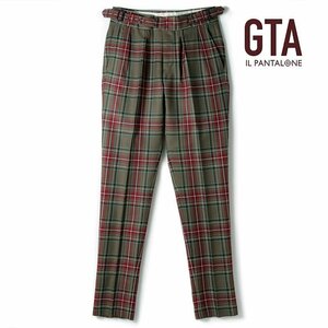 ◆【GTA(ジーティーアー)/秋冬/タータンチェック柄ウール2プリーツグルカパンツ(GHURKA SARTORIALE/17868)】[gta2350021-50]