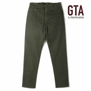 ◆【GTA(ジーティーアー)/秋冬/ガーメントダイコットンヘリンボーンテーパードカーゴパンツ(LORENZO/28469)】[gta2370082-44]