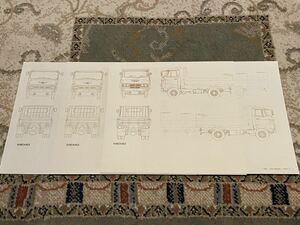 【トラック 商談用ペーパー】日野自動車 レンジャー 図面図