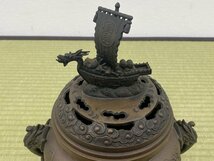 高岡銅器 能作吉秀造 銅七福神香炉 香櫨 香道具 骨董品 古美術品 5396vdzN_画像4