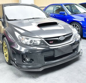 スポーティ全開♪ スバル カーボン ルック フロントバンパー リップ スポイラー インプレッサ WRX STI Aライン タイプS