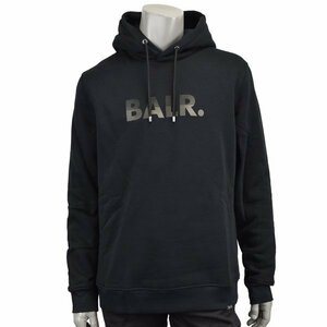 新品【Mサイズ】BALR. ボーラー OLAF STRAIGHT HALF TRACK HOODIE/ロゴ パーカー/B1261.1099 JET BLACK