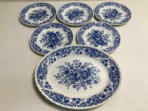 【★99-04-4642】■中古■Ridgway IRONSTONE staffordshire ENGLAND プレート オーバルプレート 6枚セット