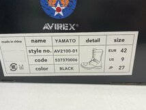 【★35-2495】■未使用■AVIREX AV2100-01 YAMATO BLACK 27CM（5434）_画像10