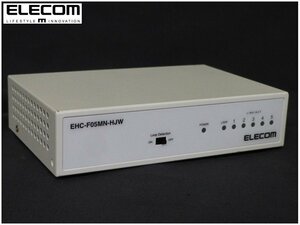 【福岡】ELECOM エレコム スイッチングハブ/EHC-F05MN-HJW/100BASE-TX対応/電源内蔵/5ポート【TW0423-3】