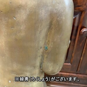 【福岡】バリネコ像 ネコの置物 トレイ持った猫のオブジェ ディスプレイ 猫 真鍮 ブロンズ アジアン 雑貨 置物【KK0111-1】の画像6