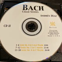 Azica 2CD アンドレス・ディアス バッハ 無伴奏チェロ組曲 全曲_画像5