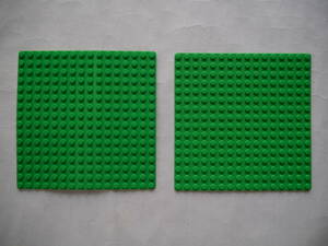 【中古】レゴ[LEGO] 16x16 基礎板 プレート[3867] 明るい緑/Bright Green 2枚セット 正規品 オールドレゴ