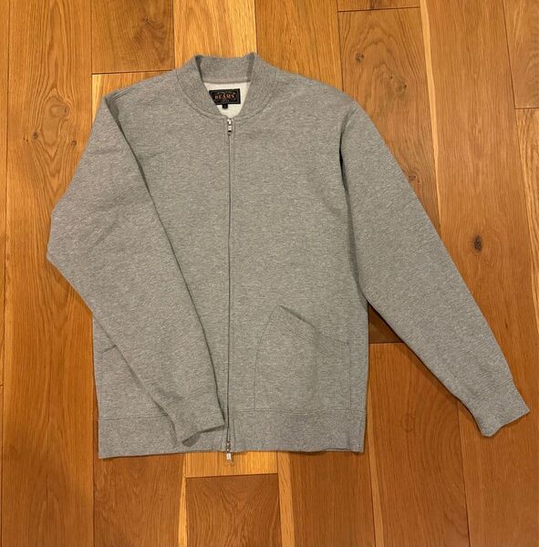 BEAMS PLUS / ジップ カーディガン スウェット 杢グレー