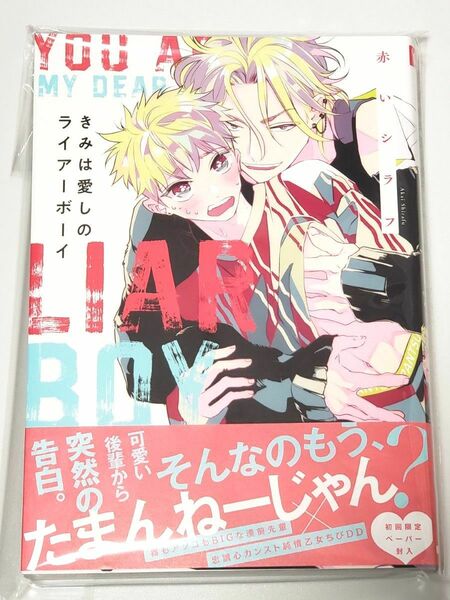 新品 未読 きみは愛しのライアーボーイ 赤いシラフ 初回限定ペーパー付き 初版