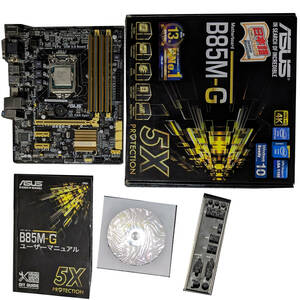 【中古】ASUS B85M-G + CPU(i7 4770)、メモリ(16GB)セット