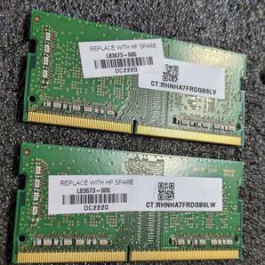 【中古】DDR4 SODIMM 8GB(4GB2枚組) SAMSUNG M471A5244CB-CWE [DDR4-3200 PC4-25600]の画像4