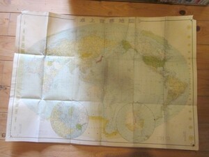 古地図　卓上世界地図　改訂版　　◆　昭和５８年　◆　　