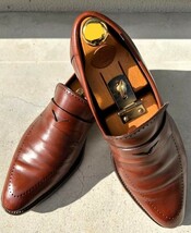 中古　Ermenegildo　Zegna　エルメネジルド ゼニアアンティークブラウン　ローファー サイズ6.5 25cm位_画像1