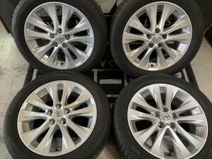 ◆状態良好!! トヨタ 20系 アルファード 純正 18×7.5J+45 114.3/5H TOYO トランパス mpz 235/50R18 溝あり!! ヴェルファイア他