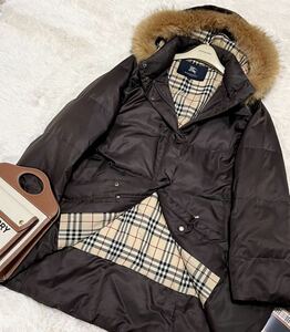 大きいサイズバーバリー BURBERRY ダウンコート ダウンジャケット ノバチェック ダウン90%フェザー10% バーバリーロンドン 13号 44