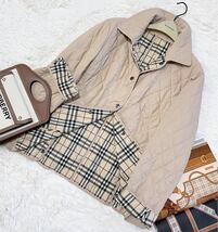 大きいサイズ 新品同様 バーバリー BURBERRY キルティングコート キルティングジャケット ノバチェック 46 15号 バーバリーロンドン _画像3