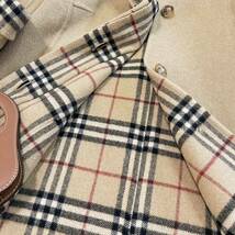 大きいサイズ 新品同様 バーバリー BURBERRY ウールコート ノバチェック カシミヤ混 ダブルフェイス 44 13号 バーバリーロンドン _画像7