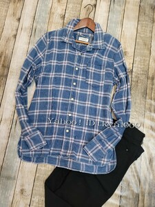 RON HERMAN DENIM ロンハーマンデニム インディゴ染め used 裏に小さいポケット チェックシャツ 長袖シャツ ヴィンテージ