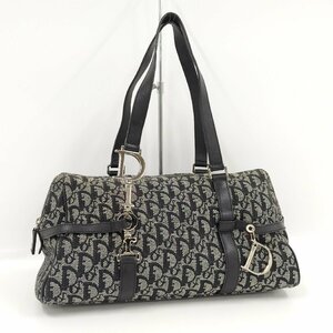 ●クリスチャンディオール Christian Dior トロッター ハンドバッグ ブラック キャンバス[Jコレ]TA 148