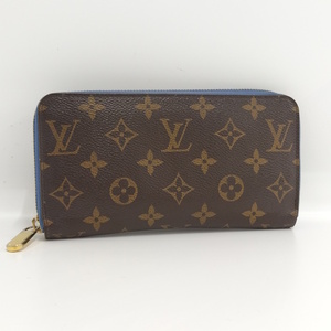 【中古】LOUISVUITTON ジッピーウォレット ラウンドファスナー 長財布 モノグラム ブルージーン M63894