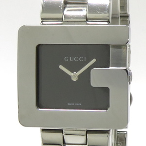 【中古】GUCCI Gウォッチ レディース 腕時計 クオーツ SS ブラック文字盤 3600J