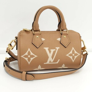 【中古】LOUIS VUITTON 2WAYショルダーバッグ ナノ スピーディー モノグラム アンプラント M81457