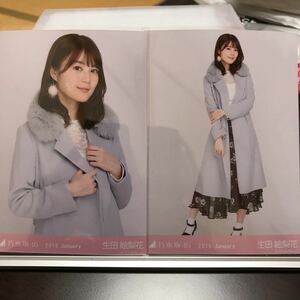 乃木坂46 2019.January ファーコート 生写真 生田絵梨花 チュウ、ヒキ