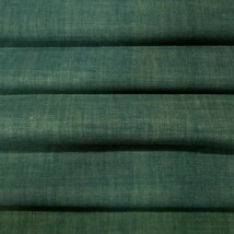 【時代布】藍染め 木綿 黄蘗 ？ 約210cm 緑 グリーン 生地 古布 古裂 アンティーク リメイク素材 A-401_画像5