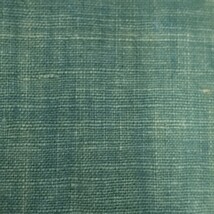 【時代布】藍染め 木綿 黄蘗 ？ 約210cm 緑 グリーン 生地 古布 古裂 アンティーク リメイク素材 A-401_画像7