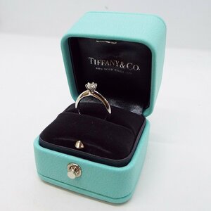 B☆TIFFANY&CO. ティファニー リング 約４号 PT950/3.2ｇ Ｄ/0.23ct プラチナリング ダイヤモンド ☆質屋・リサイクルマート宇部店☆