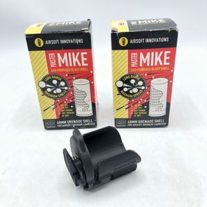 【中古】18歳以上 AIRSOFT INNOVATIONS MASTER MIKE ガスパワー ブラストシェル　2個・グレネードランチャーセット[240070111619]