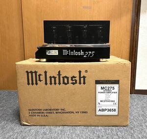 McIntosh マッキントッシュ MC275 パワーアンプ 真空管 アンプ。元箱付き。動作品