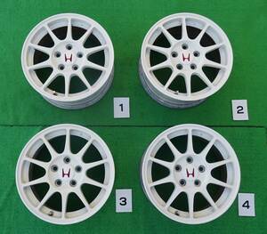 DC2、DB8　インテグラタイプR　98spec　純正　ホイール 4本　チャンピオンシップホワイト 16×7J＋50 PCD114.3・5H EK9,ZF12,DC5,EP3　流用